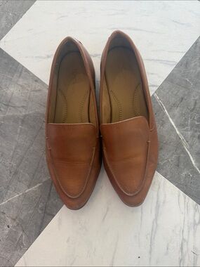 AEROSOLES Tan Leather Slip-On Loafers for Men